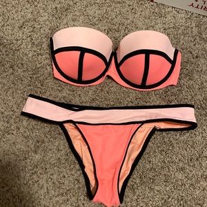 Victorias Secret color block bikini 32DD/M